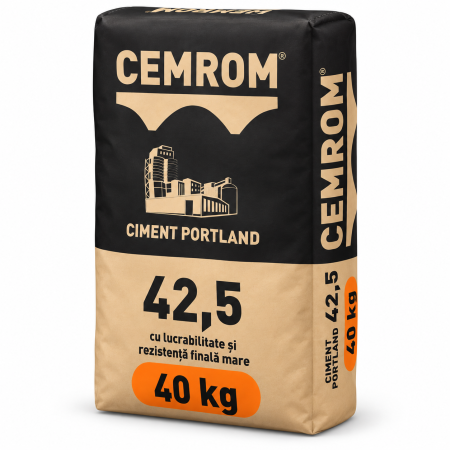 Ciment Portland Cemrom CEM II 42,5, gri, 40 kg
